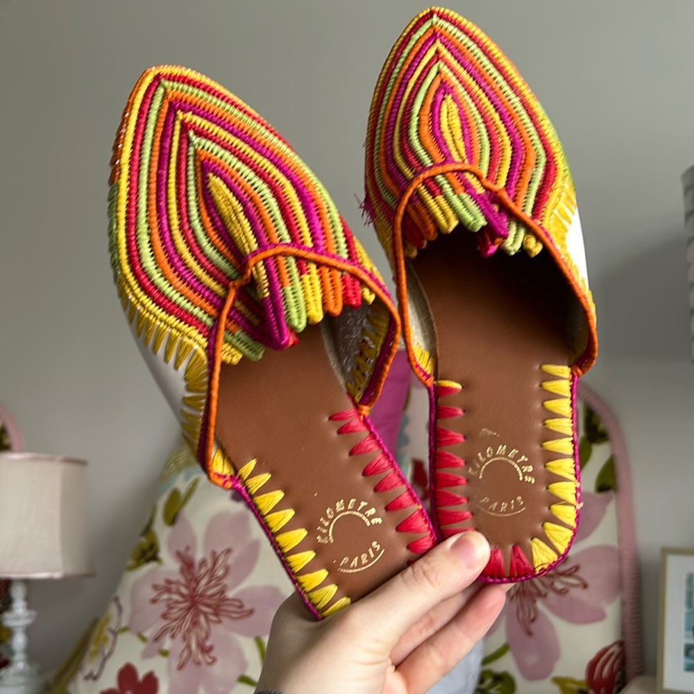 Kilometre Paris Raffia Mules